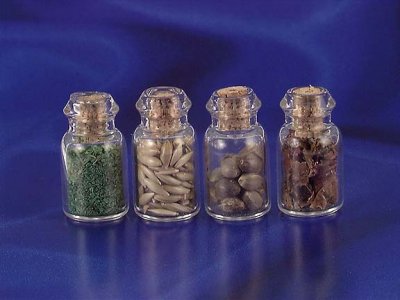 (image for) Dollhouse Scale Model Spice Seed Jars 4/Pk