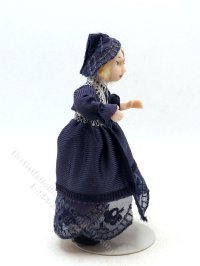 (image for) Miniature Tudor Girl in Blue and Silver by Detta's Darling Dolls
