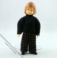 (image for) 1/2 scale Anja Flexible Girl Doll by Erna Meyer for Dollhouses