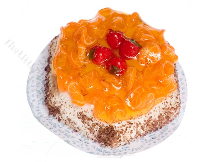 (image for) Miniature Orange Cake for Dollhouses