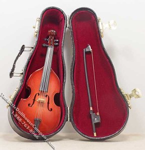 (image for) Miniature Double Bass for your Dollhouse