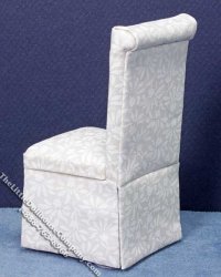 (image for) Miniature White Parson's Chair for Dollhouses