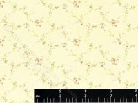 (image for) Yellow Flower Vine Pattern Miniature Wallpaper for Dollhouses