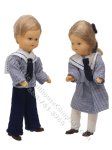 (image for) As-Is Vintage Pair of Boy and Girl Dolls in Sailor Suits by Erna Meyer