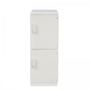 (image for) Miniature White Double Door Refrigerator For Dollhouses