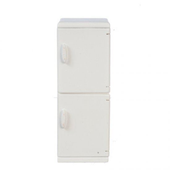 (image for) Miniature White Double Door Refrigerator For Dollhouses