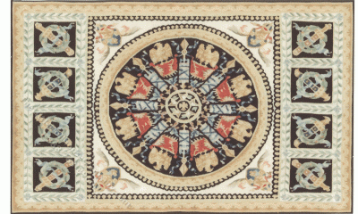 (image for) Miniature Extra Small Rug with French Imperial Design Details