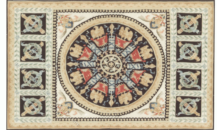 (image for) Miniature Extra Small Rug with French Imperial Design Details