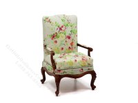 (image for) Miniature Accent Arm Chair for Dollhouses - Floral