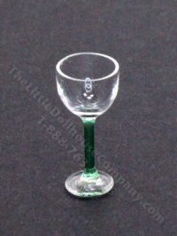 (image for) Miniature Long Stemmed Green Wine Glass by Gerd Felka