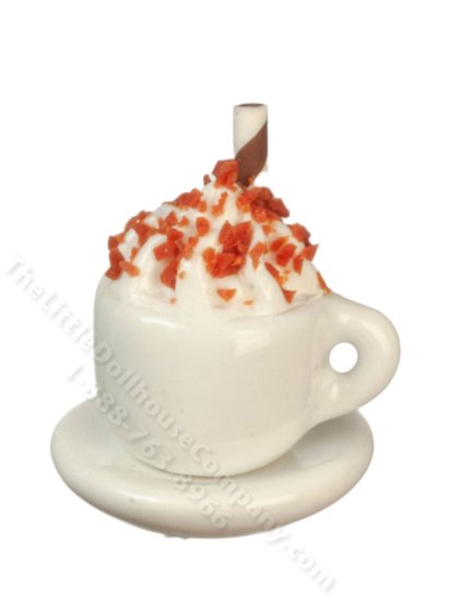 (image for) Miniature Cappucino Coffee Cup for Dollhouses