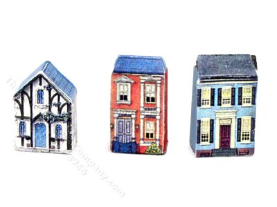 (image for) Set of 3 Scale Miniature Doll's Dollhouse