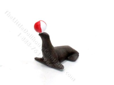 (image for) Dollhouse Miniature Seal with Ball Toy