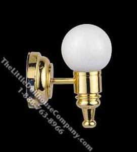 (image for) Miniature Battery Operated Brass Exeter Sconce for Dollhouses