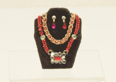 (image for) Miniature 4-Piece Ruby and Gold Jewelry Set by Judith Blondell