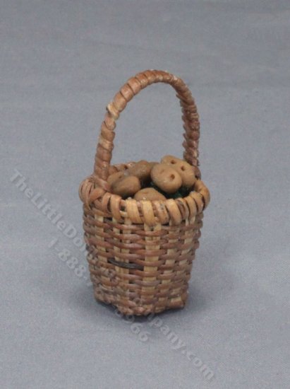 (image for) Miniature Basket of Potatoes for Dollhouses