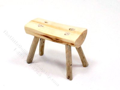 (image for) Miniature Rustic Stool by KimsMinis for Dollhouses