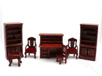 (image for) Half Scale Victorian 7 Piece Library Set
