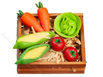 (image for) Miniature Vegetable Crate for Dollhouses