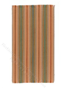 (image for) Miniature Peach and Brown Striped Rug for Dollhouses