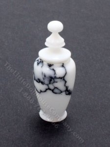 (image for) Miniature White and Black Urn for Dollhouses