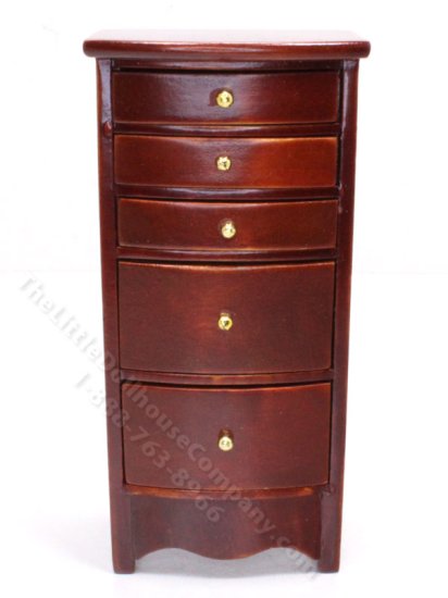 (image for) Miniature Mahogany Highboy for Dollhouses