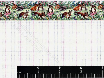 (image for) Dollhouse Scale Model Plaid Wallpaper with Border