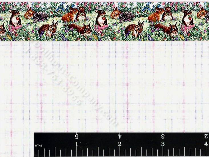 (image for) Dollhouse Scale Model Plaid Wallpaper with Border