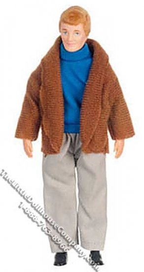 (image for) Miniature Man/Father Doll w/Red Hair for Dollhouses