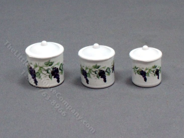 (image for) Miniature Grape Bunch Canister Set for Dollhouses