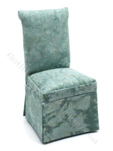(image for) Miniature Teal Parson's Chair for Dollhouses