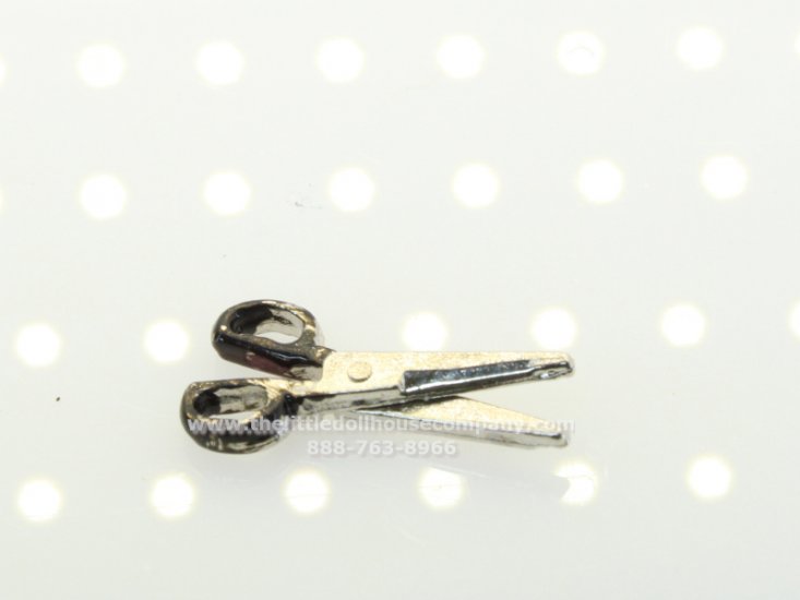 (image for) Miniature Chrome Large Kitchen Scissors for Dollhouses