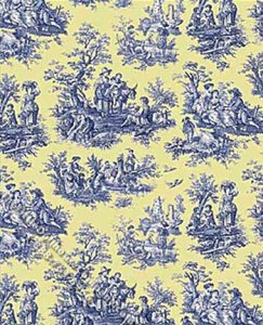(image for) Toile de Jouy Pattern Miniature Wallpaper for Dollhouses