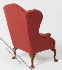 (image for) Miniature Three Piece Red Sofa & Chair Set for Dollhouses