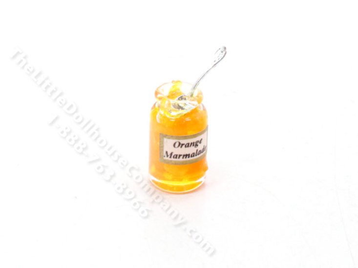 (image for) Dollhouse Scale Model Open Jar of Marmalade