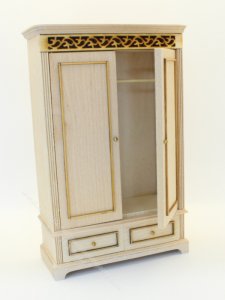 (image for) Miniature Unfinished Wardrobe with Frieze