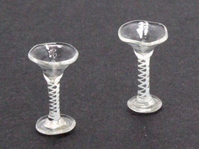 (image for) Miniature Pair of Clear Martini Glasses with by Gerd Felka