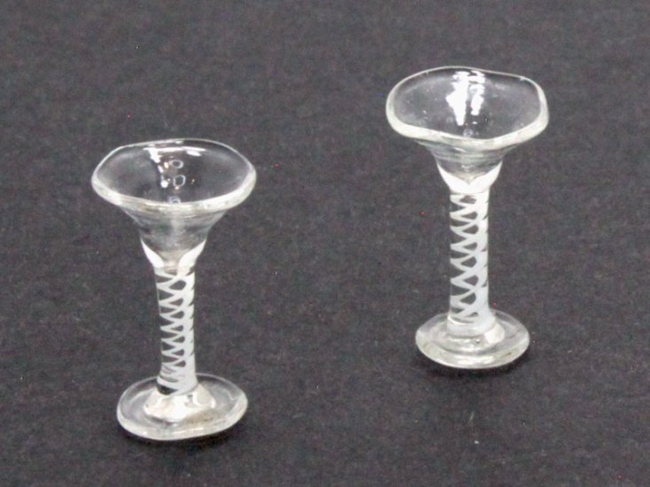 (image for) Miniature Pair of Clear Martini Glasses with by Gerd Felka
