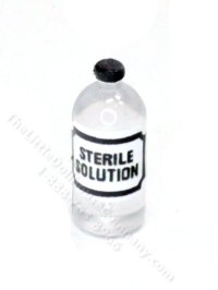 (image for) Miniature Bottle of Sterile Solution for Dollhouses