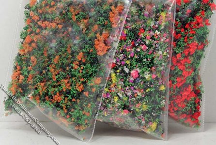 (image for) Miniature Mixed Colours/Green Loose Blossoms for Dollhouses