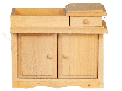 (image for) Miniature Changing Table for Dollhouses, Unfinished