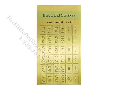 Dollhouse Miniature Electrical Gold Outlets and Light Switches (image for) Dollhouse Miniature Electrical Gold Outlets and Light Switches