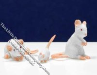 (image for) Dollhouse Scale Model White Mice (3/pk)