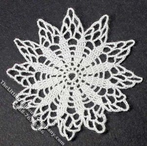 (image for) Miniature Handmade Lace Flower Shaped Doily for Dollhouses