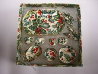 (image for) Miniature Boxed Holly Dinnerware Set For Dollhouses