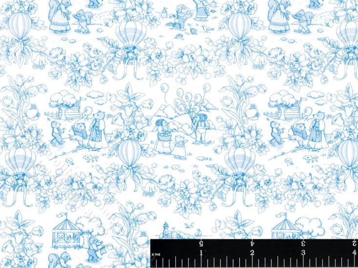 (image for) Playland Toile Miniature Wallpaper for Dollhouses