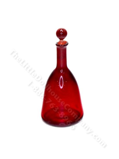 (image for) Miniature Red Glass Decanter by Gerd Felka