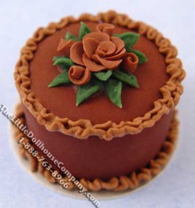 (image for) Dollhouse Scale Model Chocolate Lover's Cake