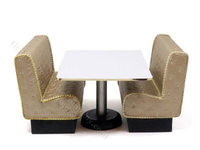 (image for) Miniature Restaurant Booth set for Dollhouses - Gold
