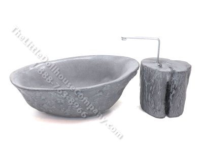 (image for) Miniature Modern Concrete Tub and Spigot Base by PRD Miniatures